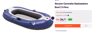 Sevylor Kk65 Caravelle Kit Opblaasboot - 2-Persoons - Inclusief Peddels voor €24,95 bij Ibood