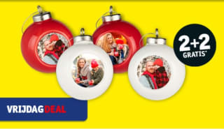 2 + 2 gratis op kerstballen met foto bij Kruidvat