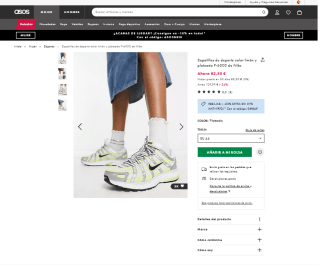 Zapatillas Nike lmón y plateado P-6000 Mujer por 82,50€