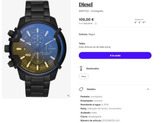 Reloj Cronografo para Hombre Diesel GRIFFED por 105€