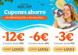 Cupones Ahorro desde Tiendanimal.