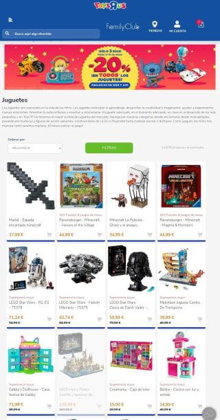 20% de Descuento Directo en Todos los Juguetes en ToysRus.