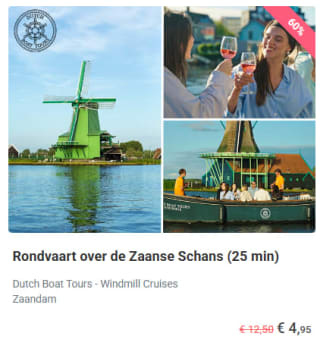 €2,50 éxtra korting op alle dagjes weg via Tripper