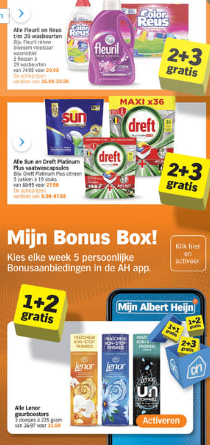 Albert Heijn Giga Gratis week met veel producten 2+3 gratis
