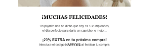 20% de descuento por tu cumplaeños desde Womens Secret