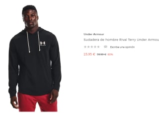 Sudadera de hombre Rival Terry Under Armour por 23.95€