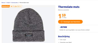 Thermolate Muts voor €1,59 bij de Action