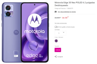 Motorola Edge 30 Neo POLED a $6,159 en Liverpool