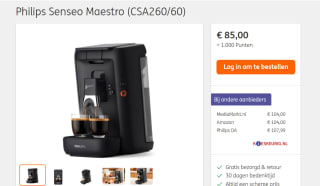 Philips Senseo Maestro Koffiepadmachine voor €85 + 1.000 ING punten