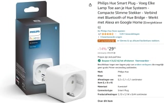Philips Hue Smart plug Slimme Stekker voor €23,33 bij Amazon