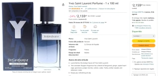 Perfume Yves Saint Laurent 100ml por $2,159 en Amazon