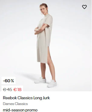 Tot 60% korting in de Reebok outlet