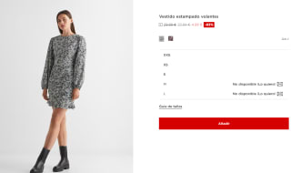 Vestido estampado volantes para Mujer por 4.99€