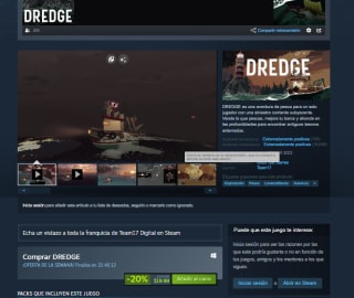 Videojuego Dredge para PC por $19,99