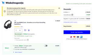 1+1 gratis op de JBL Tune 660NC koptelefoon met noise canceling bij Bol.