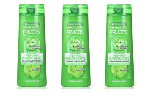 3Botes de Garnier Fructis Champú Pure Fresh Pepino Purificante, 380ml por 7.75€