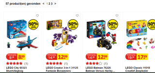50% korting op heel veel Lego sets bij Kruidvat