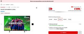 Philips 55PUS8309/12 Ambilight 4K Ultra HD voor €599 bij de MediaMarkt