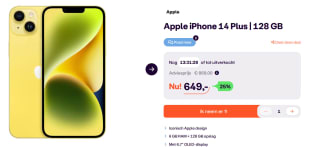 Apple iPhone 14 Plus 128GB Geel voor €549 bij Ibood