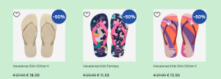 50% korting op Havaianas