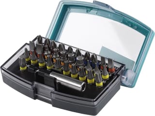 Wolfcraft Caja de puntas, ranura / estrella / hexágono interior, 32 piezas por 9,15€