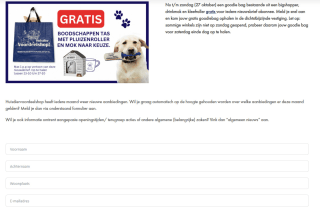 Gratis goodie bag bij Huisdier Voordeelshop