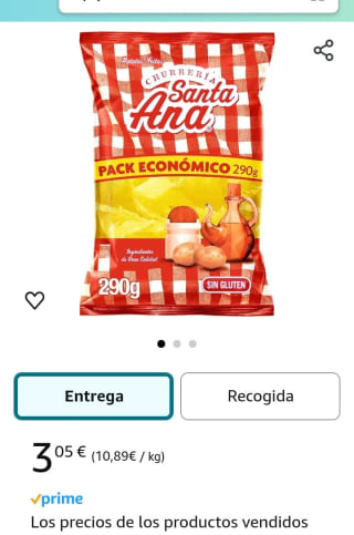 Pack de 4×290g Patatas Santa Ana por 9,20€.