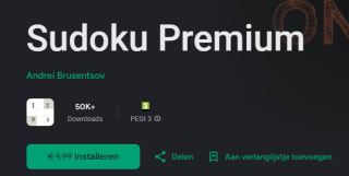 Sudoku premium voor Android gratis