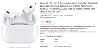 Apple AirPods Pro 2 USB-C (MagSafe hoesje) voor €189 bij Amazon