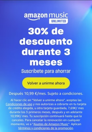 3 meses GRATIS de Amazon Music Unlimited