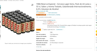 24 latas de Cerveza 1906 Reserva Especial de 33cl por 16.20€