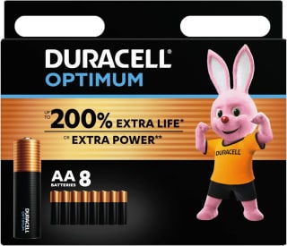 Duracell Optimum AA - alkaline batterijen - 1,5V, LR6 - 8 stuks voor €5,70 bij Amazon