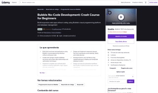 Desarrollo sin código con burbujas: Curso intensivo para principiantes Gratis con Udemy