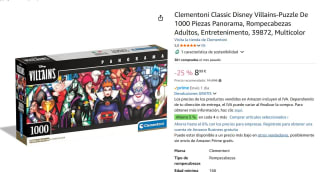 Puzzle marca Clementoni Classic Disney Villains de 1000 Piezas Panorama por 8,99€