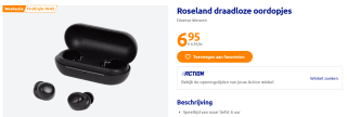 Roseland TWS oordopjes in diverse kleuren voor €6,95 bij de Action