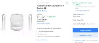 Bocina Harman Kardon Soundsticks 4 a $4,619.34 en Mercado Libre