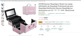 Maletin de Maquillaje Profesional 3 niveles con espejo por $299.99