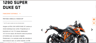 2023 KTM 1290 Super Duke GT à 21.999€