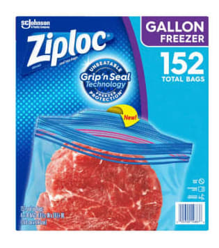 Bolsa ziploc para congelar, 152 pz en Sam's Club