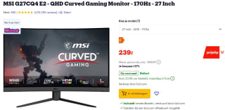 MSI G27CQ4 E2 2K gaming curved gaming monitor voor €239 bij Bol.com