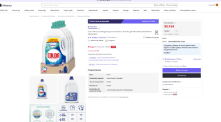 Detergente Colon Nenuco para la lavadora formato gel 240 lavados (4 botellas x 60 lavados) por 35,15€