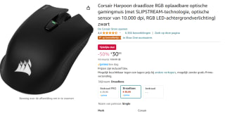 Corsair Harpoon RGB - Draadloze gaming muis voor €30 bij Amazon