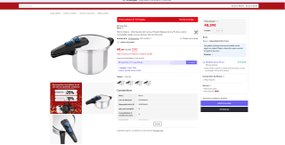 Olla Express Monix Veloce Presión Rápida 9L Acero Inoxidable por solo 48,39€ (Nuevos usuarios por 29,03€)