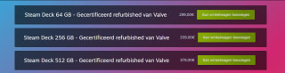 Gecertificeerd Refurbished Steam Deck 64GB voor €299 bij Steam