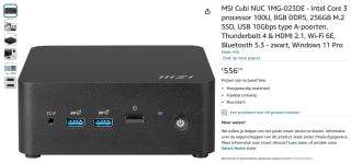 MSI Cubi NUC 1MG-023DE Mini-PC voor €556,74 bij Amazon