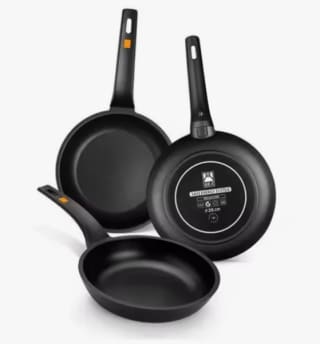 Bra - Set 3 Sartenes Efficient, Lote 18cm + 22cm + 26cm, Aluminio Fundido por 48,32€