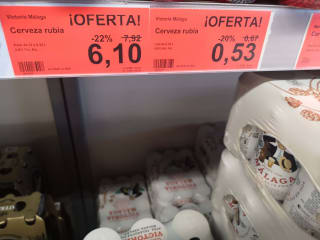 Pack 12 latas de 33cl en Aldi de cerveza rubia Victoria Málaga por 6,10€