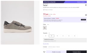 Zapatilla estilo casual de polipiel con suela gruesa de goma y cierre de cordones INSIDE por 10,60€