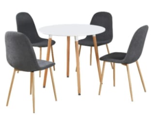 Comedor Eames 4 Sillas Blanco Con Gris por $129.990