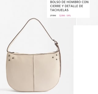 Bolso de Hombro con Cierre y Detalle de Tachuelas por 12.99€